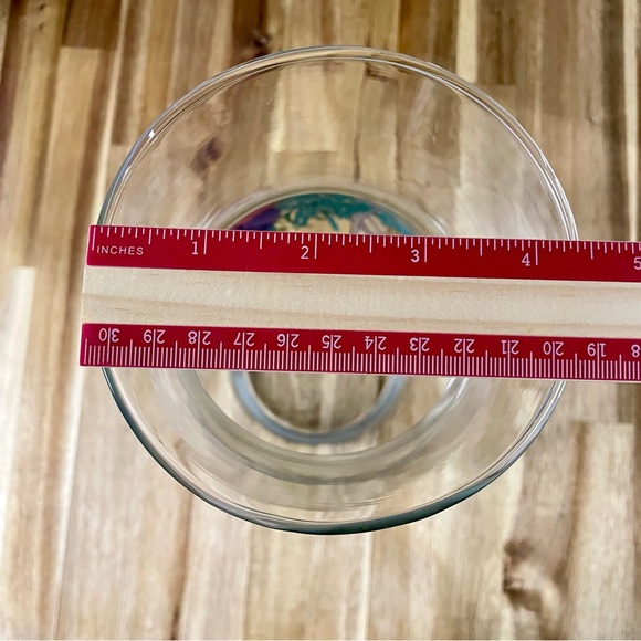 Vintage Gibson Housewares Floral Clear Glass Vase Made in Turkey - Picture 6 of 8